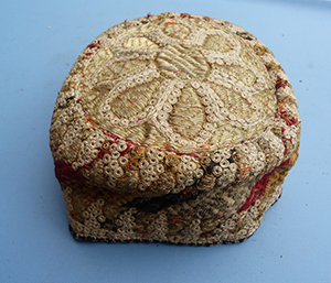 Image for Middle Eastern Kufi Cap, Profusely Embroidered, Vintage.
