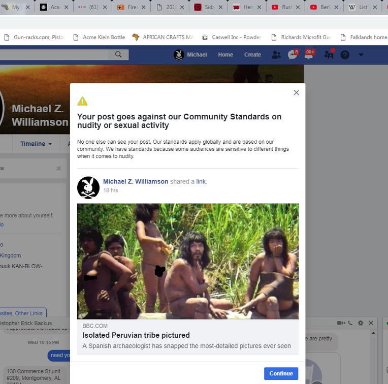  /></p><p>Posting a link to an article about an uncontacted tribe is 